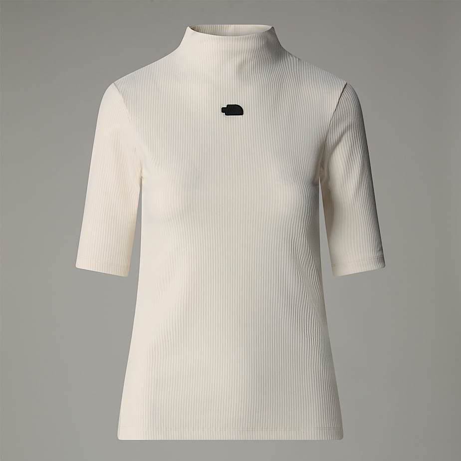 The North Face T-shirt Mit Stehkragen Für Damen White Dune Größe XL female