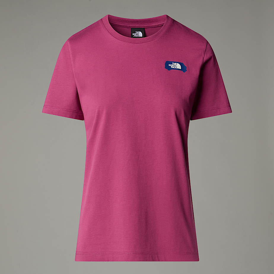 The North Face Outdoor Graphic T-shirt Für Damen Cyber Berry Größe XS female