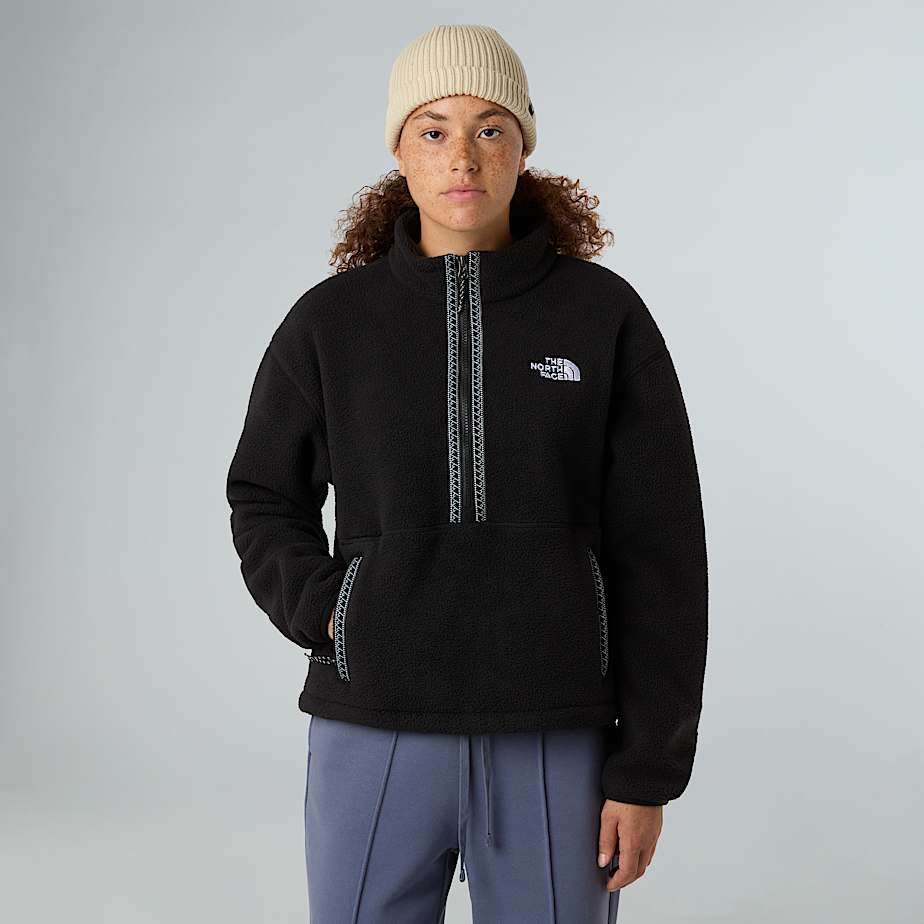 The North Face Tnf Fleeski Pullover-fleece Mit 1/4-langem Rv Für Damen Tnf Black-tnf Black Größe XS female