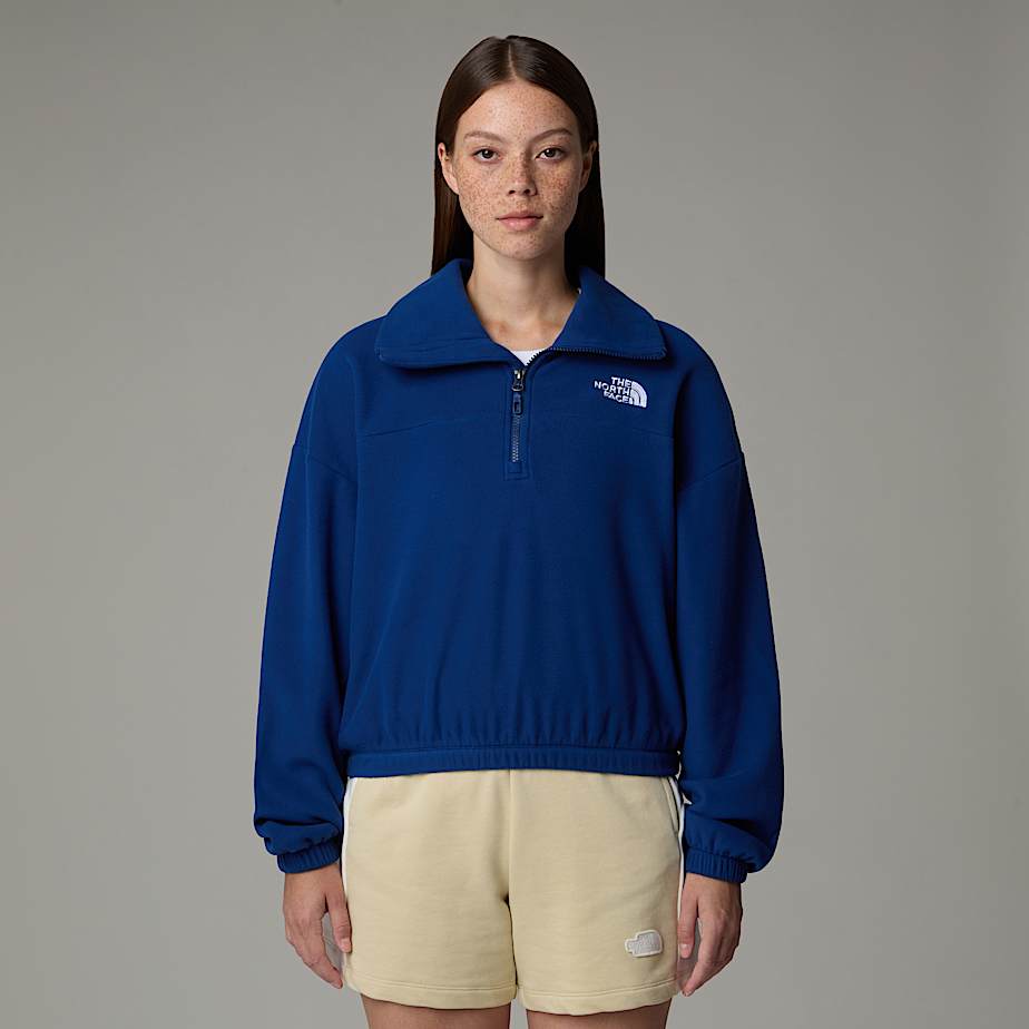 The North Face 100 Glacier Fleece Mit 1/2-langem Rv Für Damen Estate Blue Größe S female