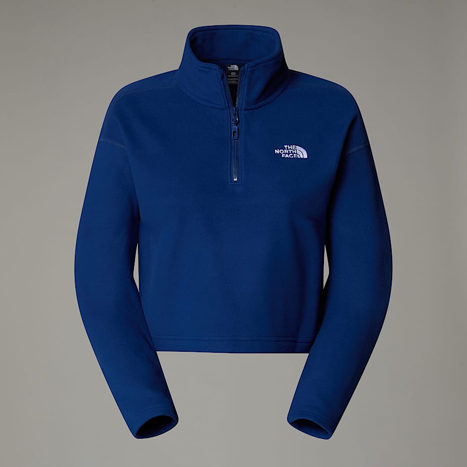 The North Face 100 Glacier Kurzgeschnittener Fleece Mit 1/4-langem Rv Für Damen Estate Blue Größe XS female