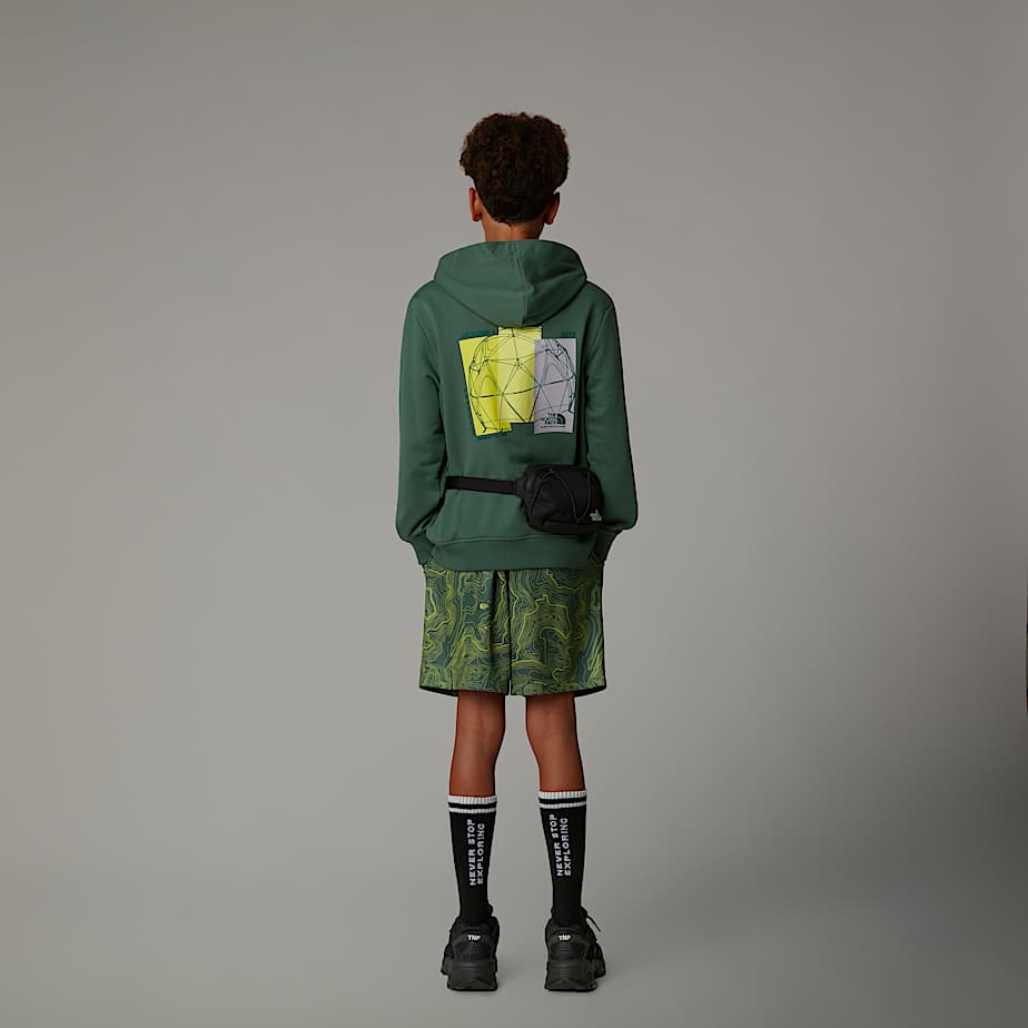 Sudadera holgada con capucha y estampado gráfico para niño