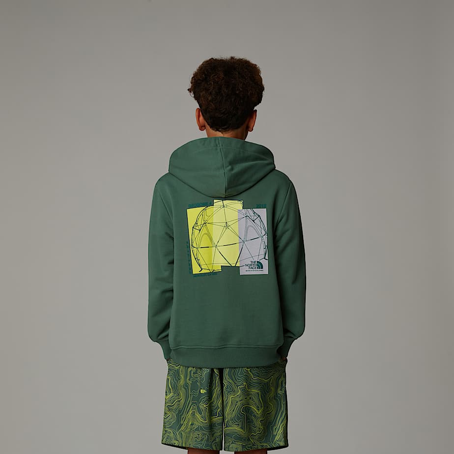 Sudadera holgada con capucha y estampado gráfico para niño