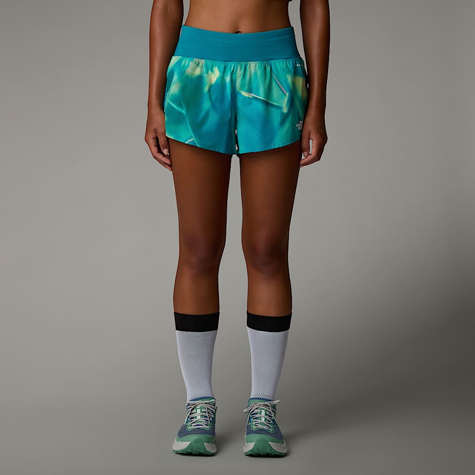 The North Face Sunriser 3" Shorts Für Damen Galactic Blue Prisms Print Größe  female