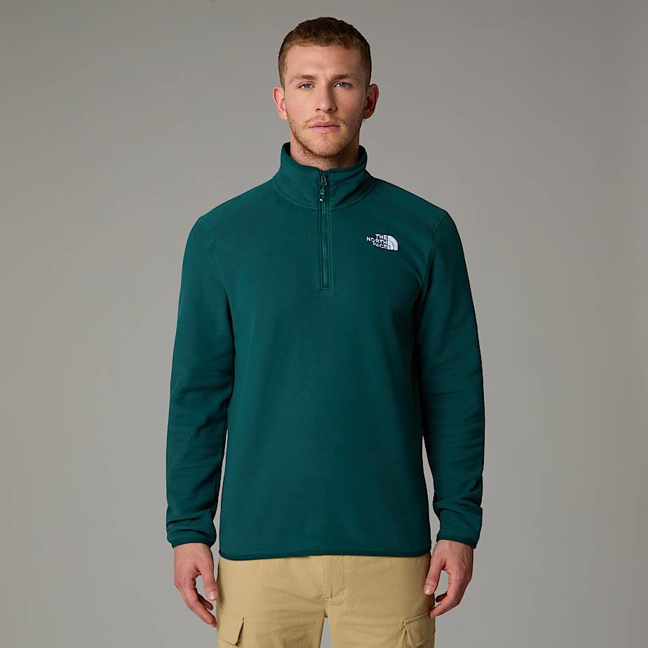 The North Face 100 Glacier Fleece Mit 1/4-langem Rv Für Herren Deep Nori Größe S male