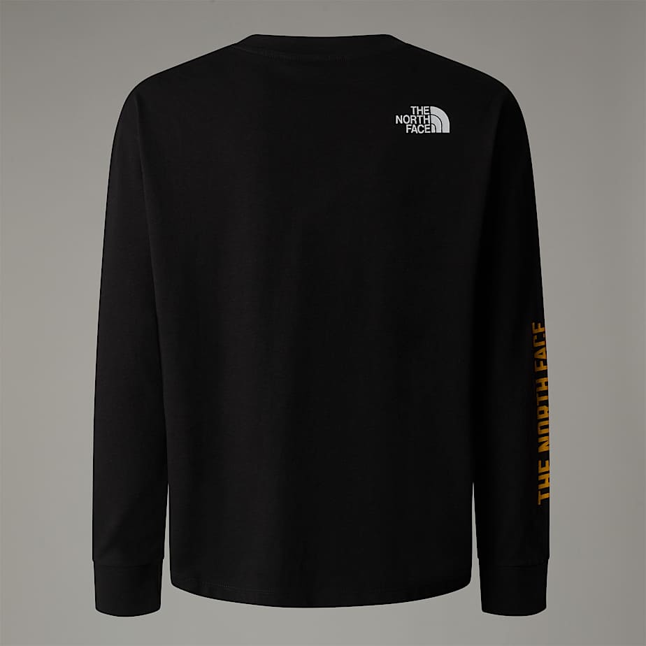 Oversized Varsity-T-shirt met lange mouwen en print voor tieners