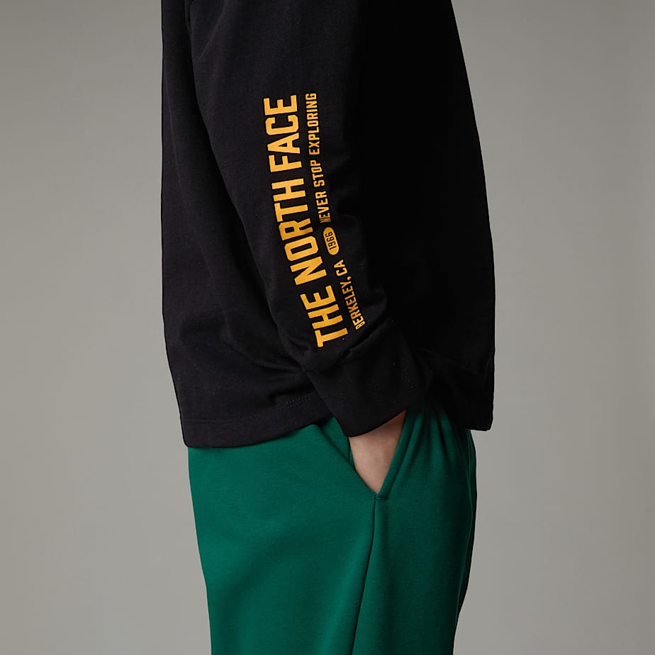 Oversized Varsity-T-shirt met lange mouwen en print voor tieners