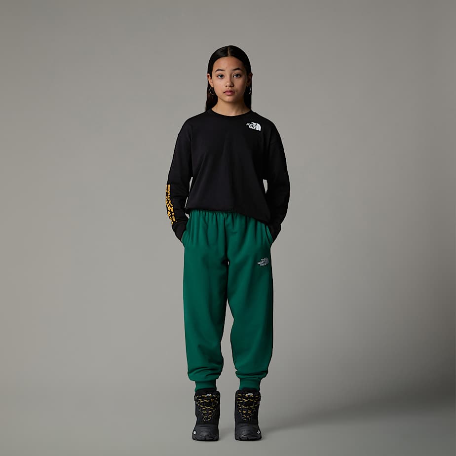Oversized Varsity-T-shirt met lange mouwen en print voor tieners