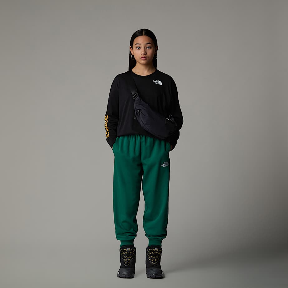Oversized Varsity-T-shirt met lange mouwen en print voor tieners