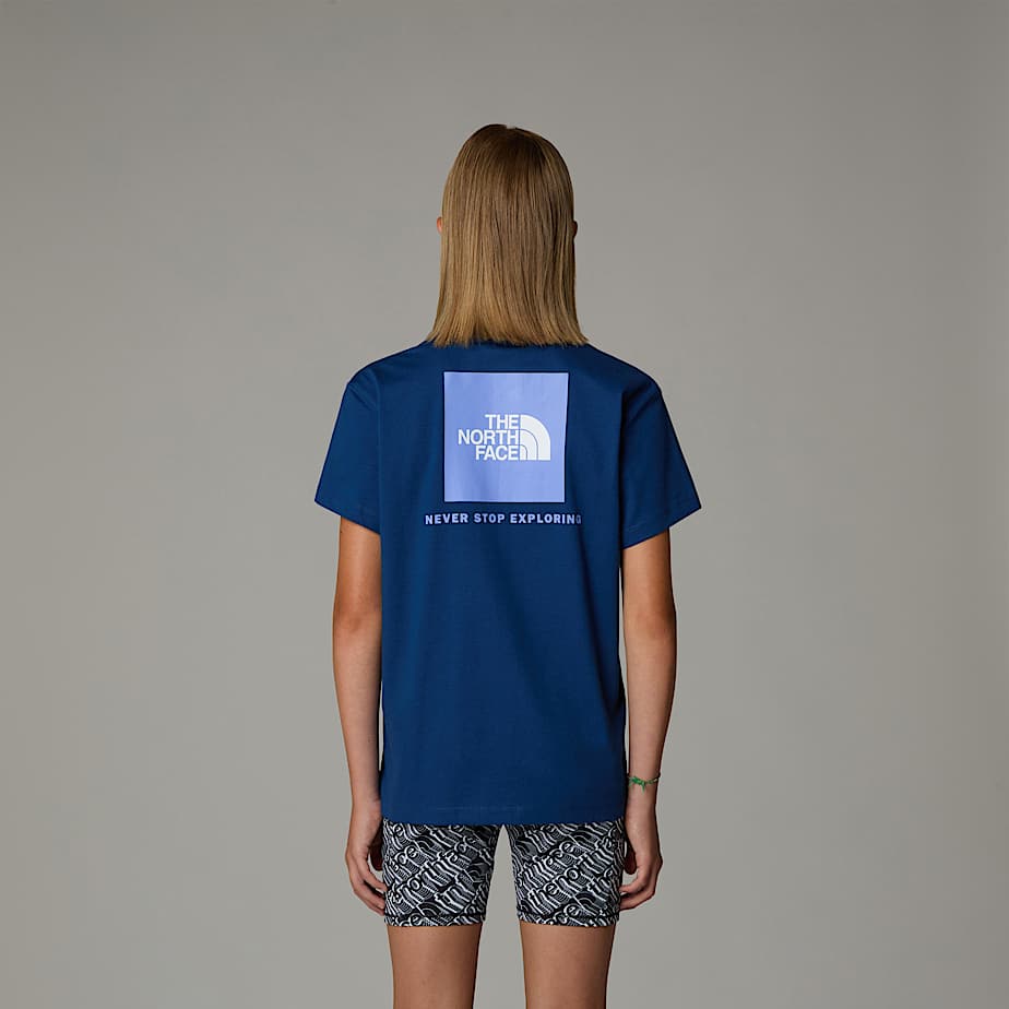 The North Face Nse Box Tek Relaxt Geschnittenes T-shirt Für Mädchen Estate Blue Größe M female