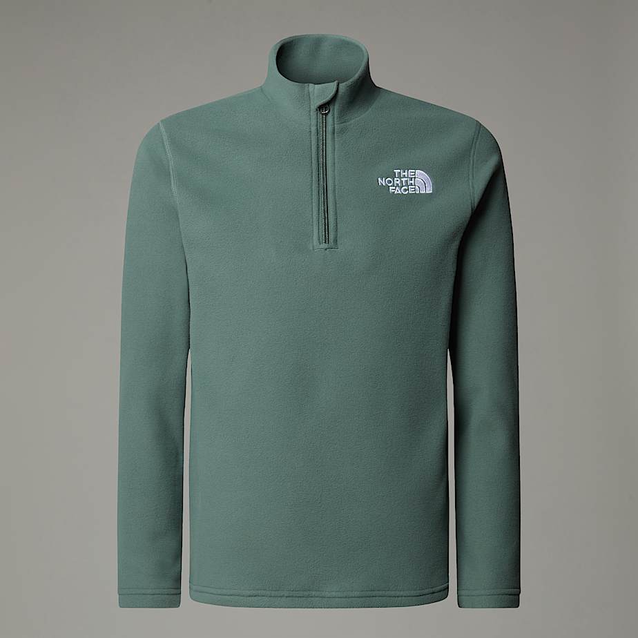 The North Face Glacier Fleece Mit 1/4-langem Rv Für Jugendliche Duck Green Größe S male