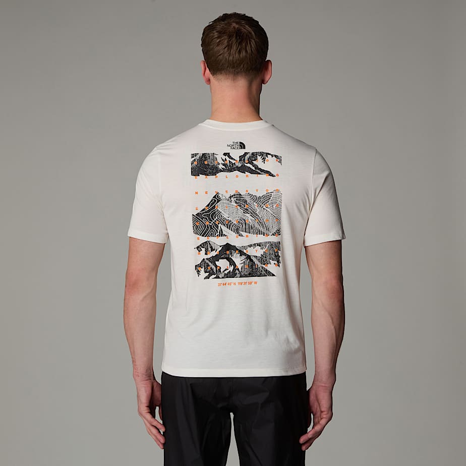 The North Face Foundation Mountain Faces T-shirt Für Herren White Dune Größe XXL male