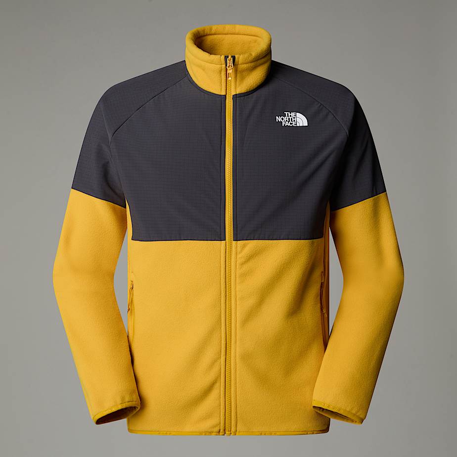 The North Face Glacier Fleece In Schwerer Qualität Mit Durchgehendem Rv Für Herren Turmeric-asphalt Grey-tnf Black Größe...