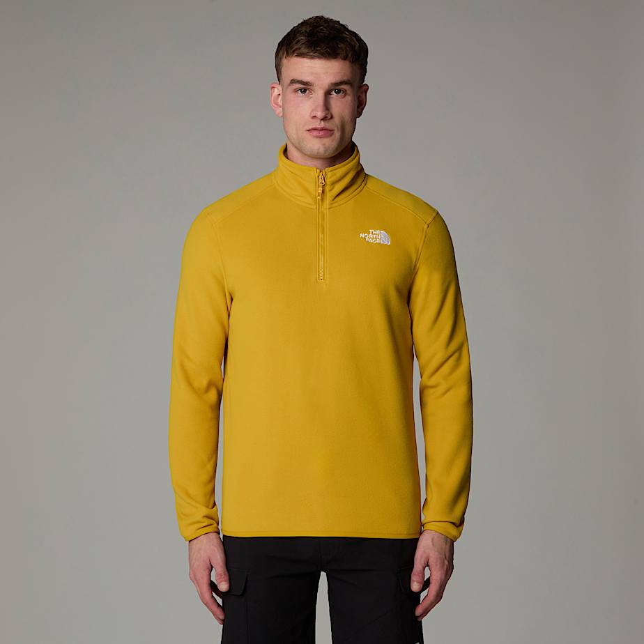The North Face 100 Glacier Fleece Mit 1/4-langem Rv Für Herren Turmeric Größe L male