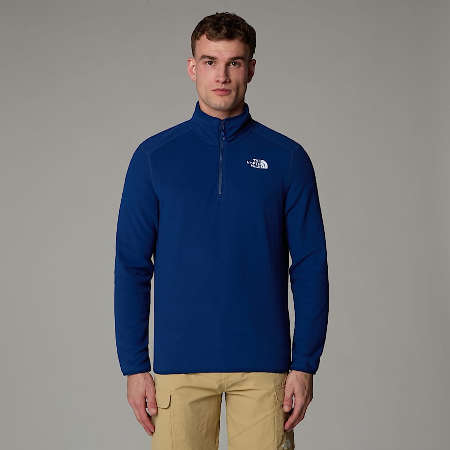 The North Face 100 Glacier Fleece Mit 1/4-langem Rv Für Herren Estate Blue Größe L male