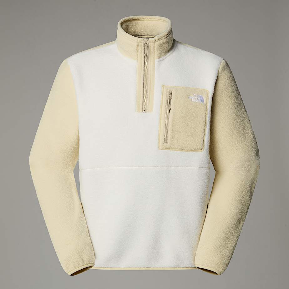 The North Face Yumiori Fleecejacke Mit 1/4-langem Rv Für Herren White Dune-gravel-gravel Größe L male