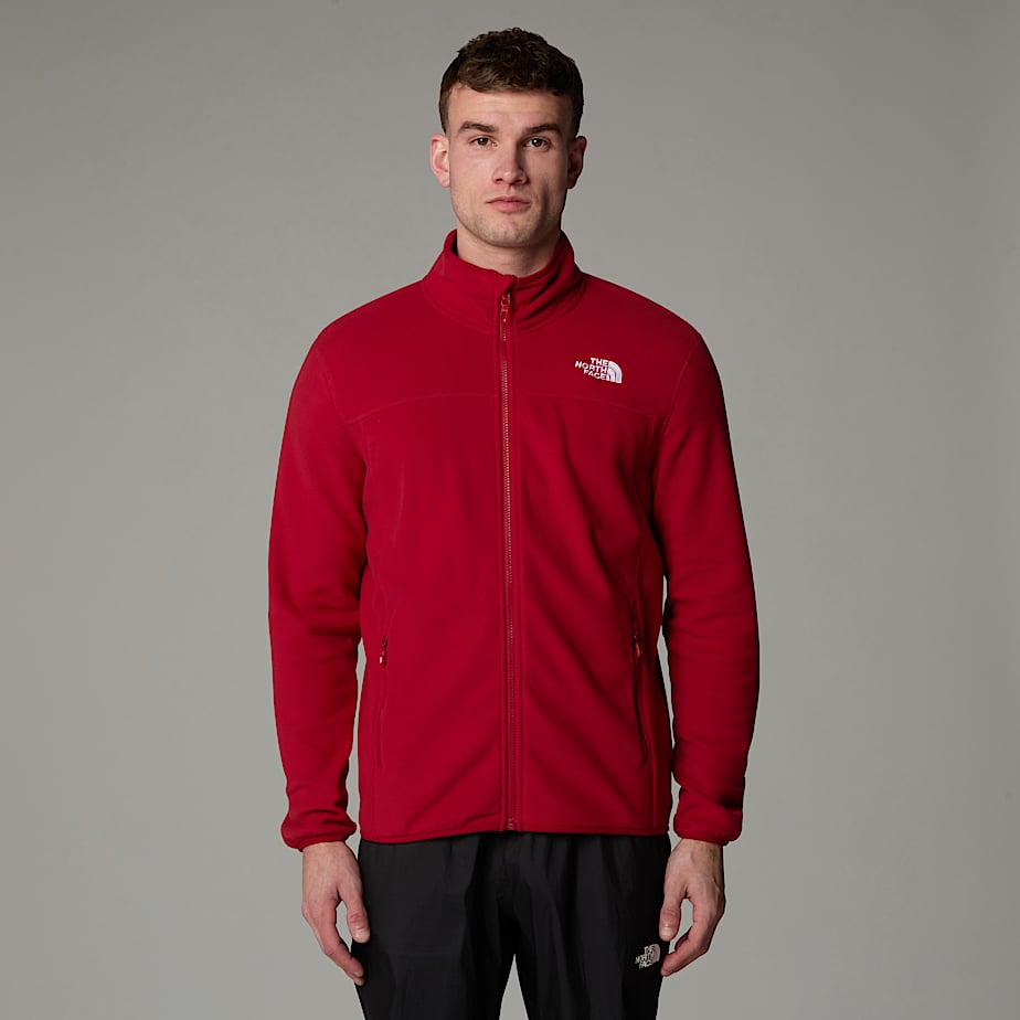 The North Face 100 Glacier Fleece Mit Durchgehendem Rv Für Herren Garnet Red Größe XS male