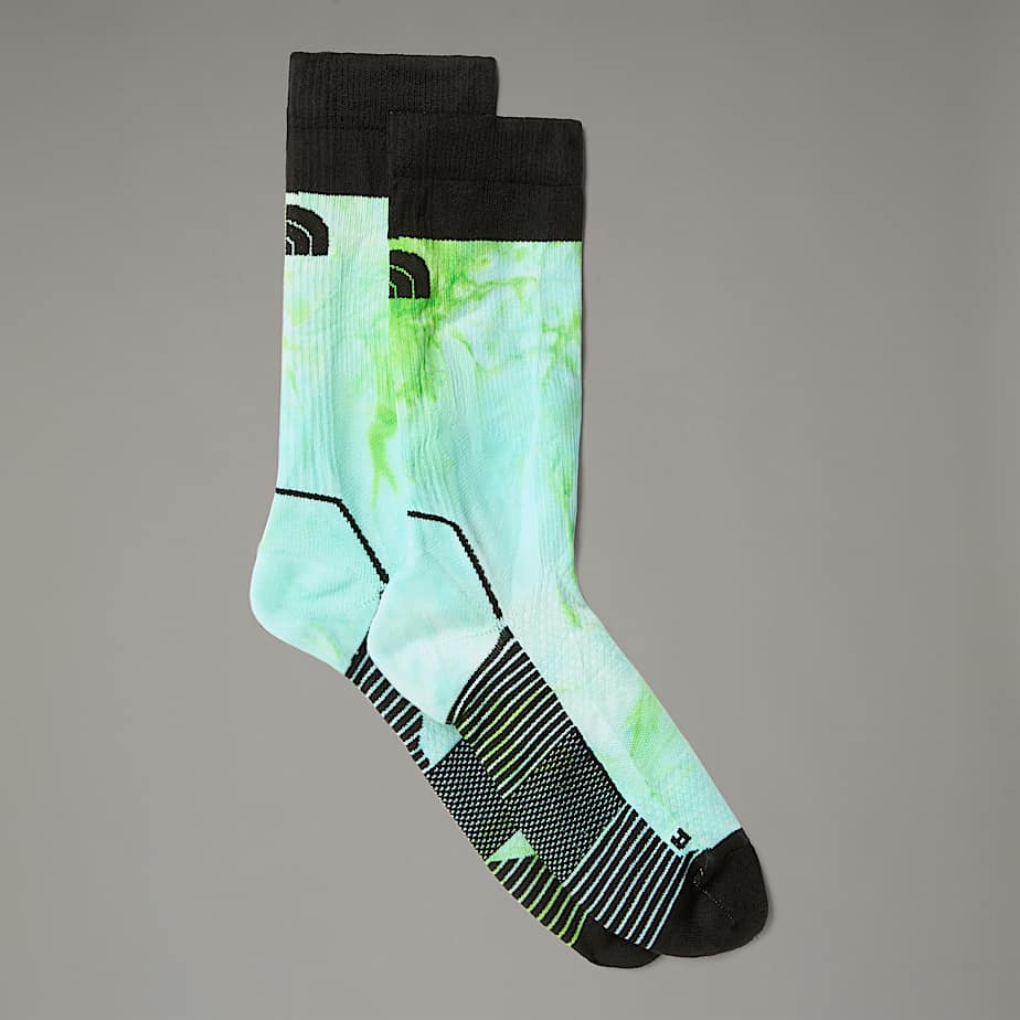 Trail Run Printed Crew Socks - 1