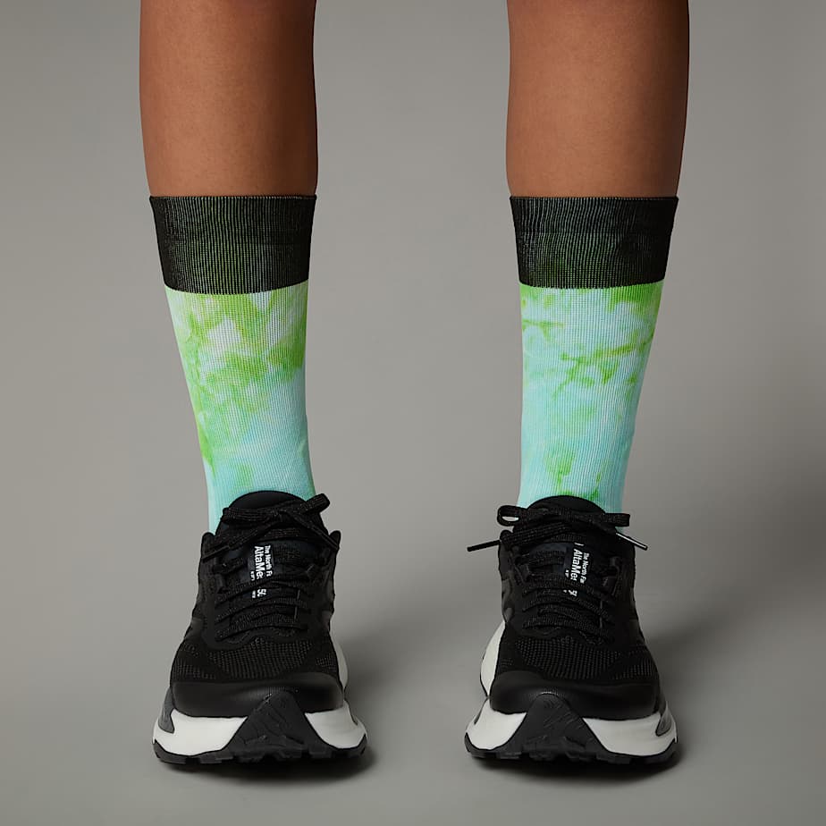 Trail Run Printed Crew Socks - 6