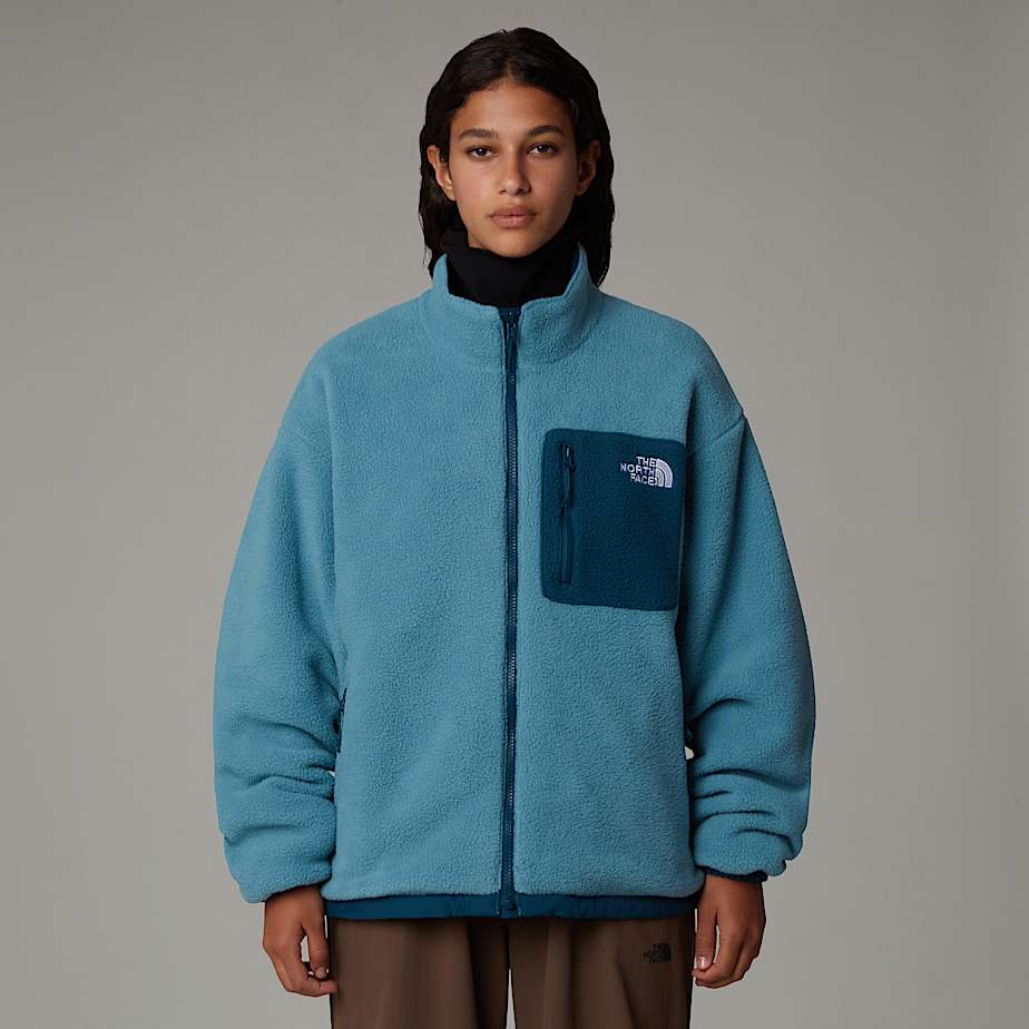 North face fleece jacket blue clearance