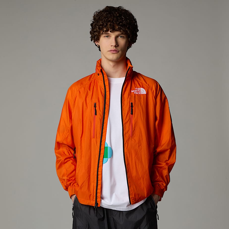 The North Face Himalia packable wind jacket in lime green