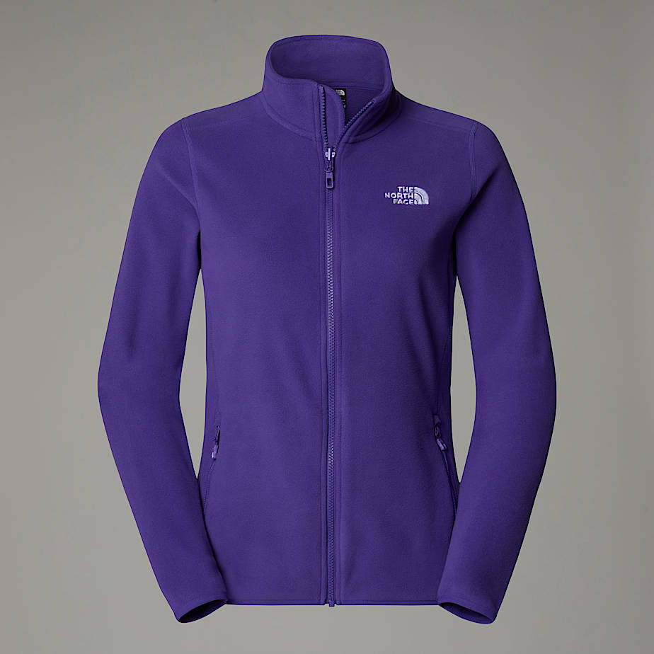 The North Face 100 Glacier Fleece Mit Durchgehendem Rv Für Damen Peak Purple Größe XS female