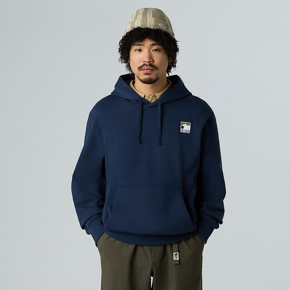 Mountain Logo relaxt geschnittener Kapuzenpulli für Herren - 1