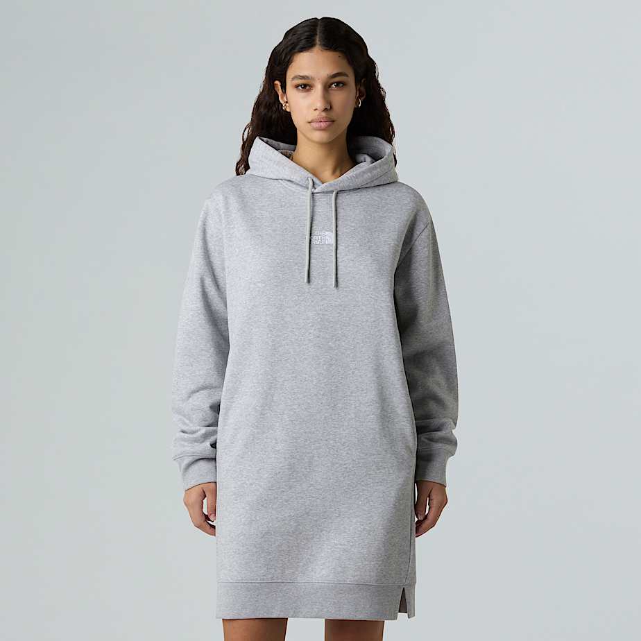 The North Face Essential Relaxt Geschnittenes Kapuzenkleid Für Damen Tnf Light Grey Heather Größe M female