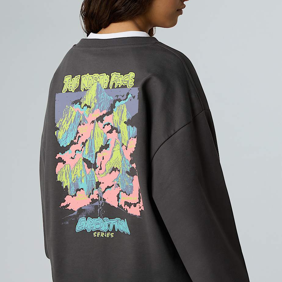 Tシャツ・カットソー The North Face Invincible Printed Graphic Crew Sweatshirt Unisex Expedition Celebration Oversized Sweatshirt | The