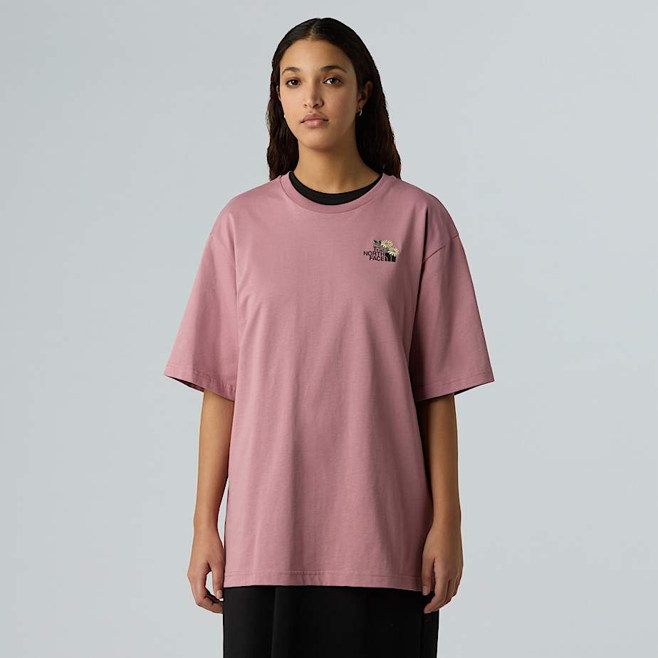 Camiseta holgada con estampado floral Dome con unisex - 7