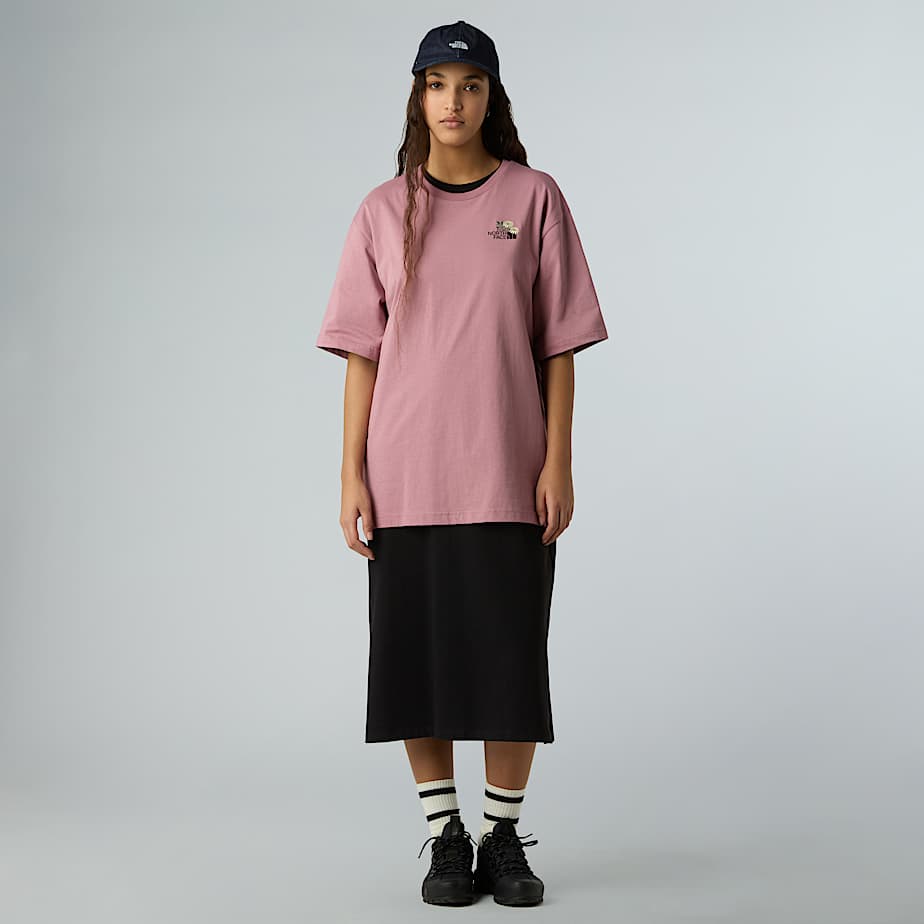 Camiseta holgada con estampado floral Dome con unisex - 8
