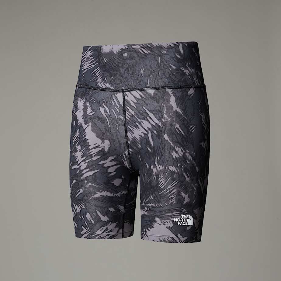 The North Face Flex Tight Shorts 20,3cm Mit Aufdruck Für Damen Tnf Black Waterfall Print Größe  female