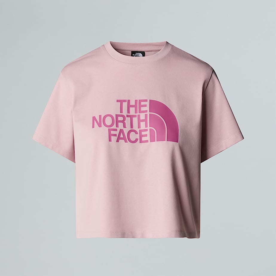 The North Face Easy Kurzgeschnittenes T-shirt Für Damen Metal Pink-cyber Berry Größe M female