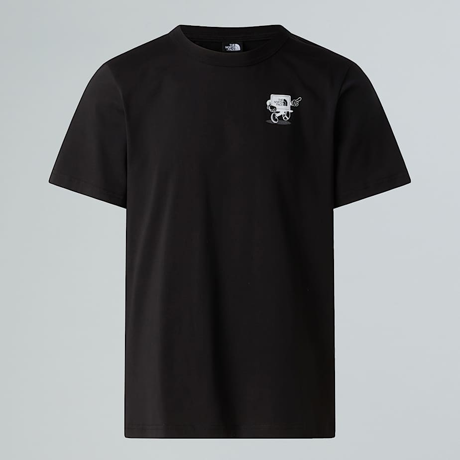 Camiseta holgada con logotipo y viñeta