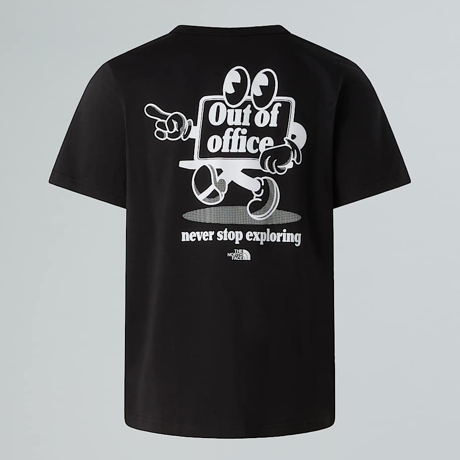 Camiseta holgada con logotipo y viñeta