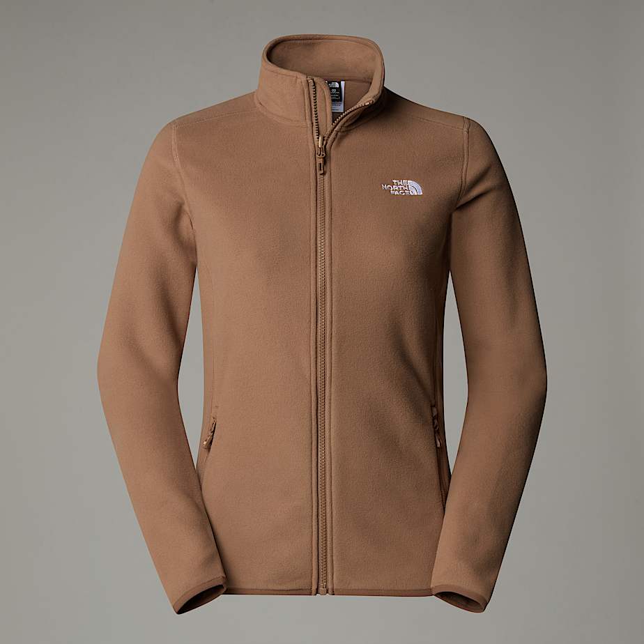 The North Face 100 Glacier Fleece Mit Durchgehendem Rv Für Damen Latte Größe XS female