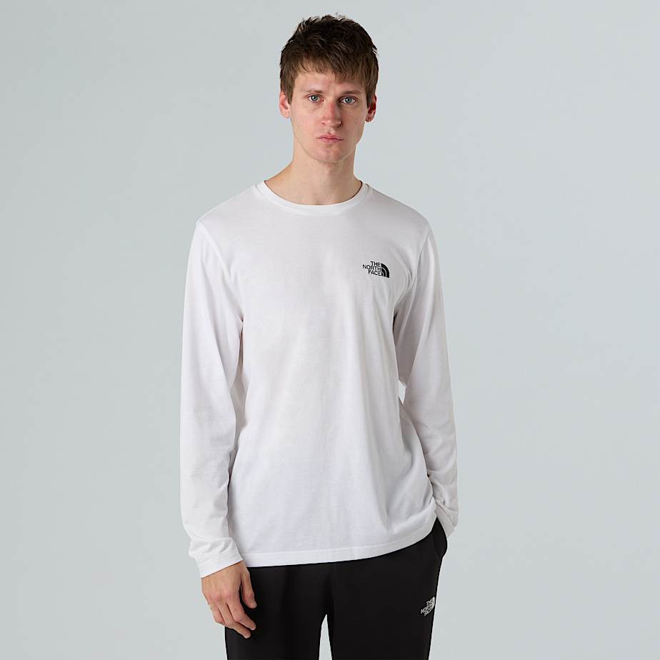 The North Face Simple Dome Langarm-shirt Für Herren Tnf White Größe XS male