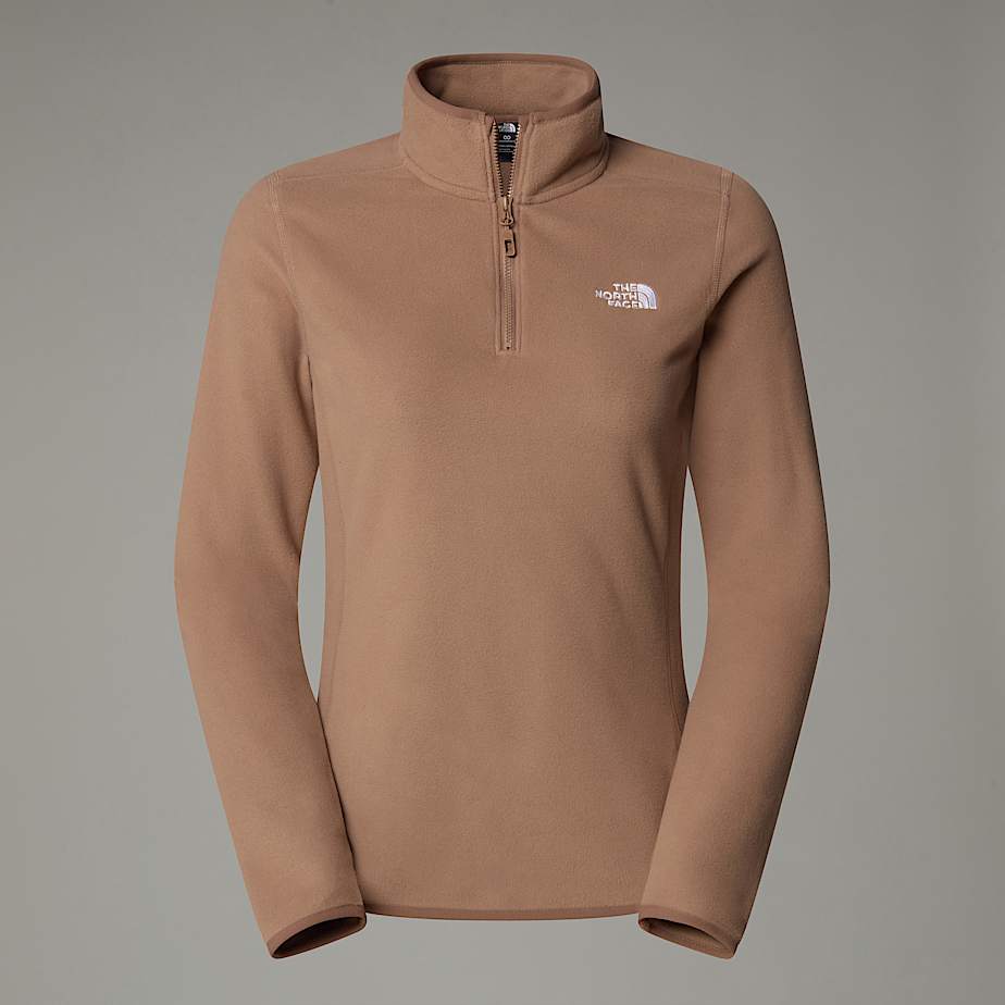The North Face 100 Glacier Fleece Mit 1/4-langem Rv Für Damen Latte Größe L female