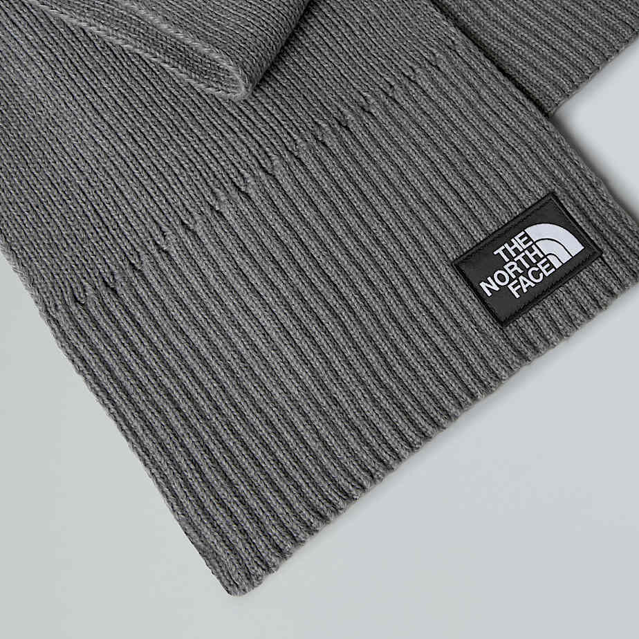 ノースフェイス LOGO BOX SCARFボックスロゴスカーフマフラーグレー