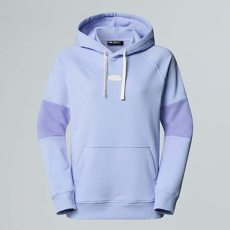 The North Face Terry Relaxt Geschnittener Kapuzenpulli Für Damen Purple Mint Größe M female