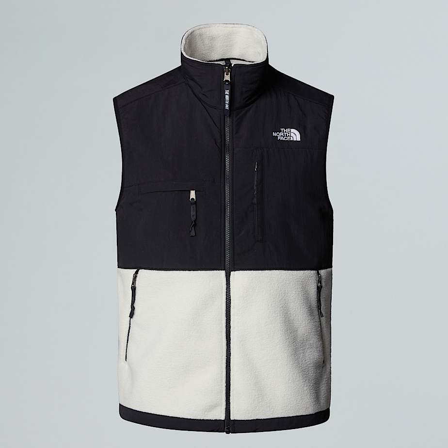 The North Face Retro Denali Weste Für Herren White Dune-tnf Black Größe XL male