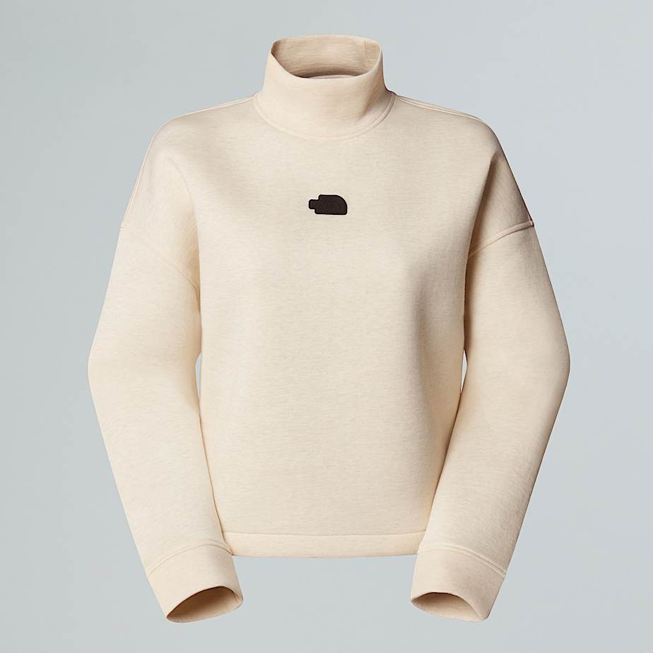 The North Face Sweatshirt Mit Stehkragen Für Damen White Dune Heather Größe M female