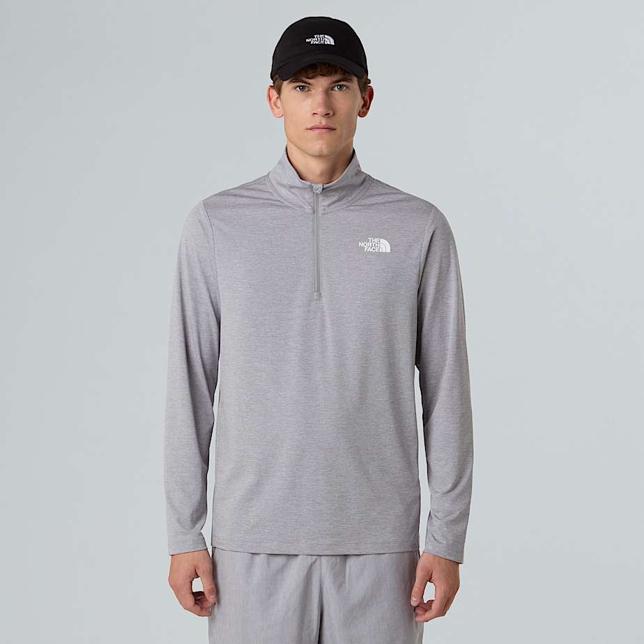 The North Face 24/7 Langarm-shirt Mit 1/4-langem Rv Für Herren Tnf Pale Grey Heather Größe XS male