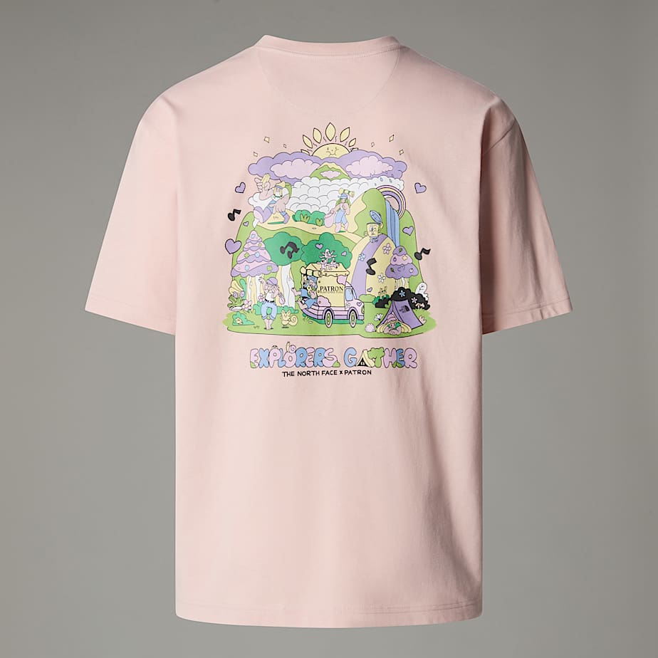 The North Face Mountain Cleanup T-shirt In Oversize & Unisex Pink Moss Größe XS male
