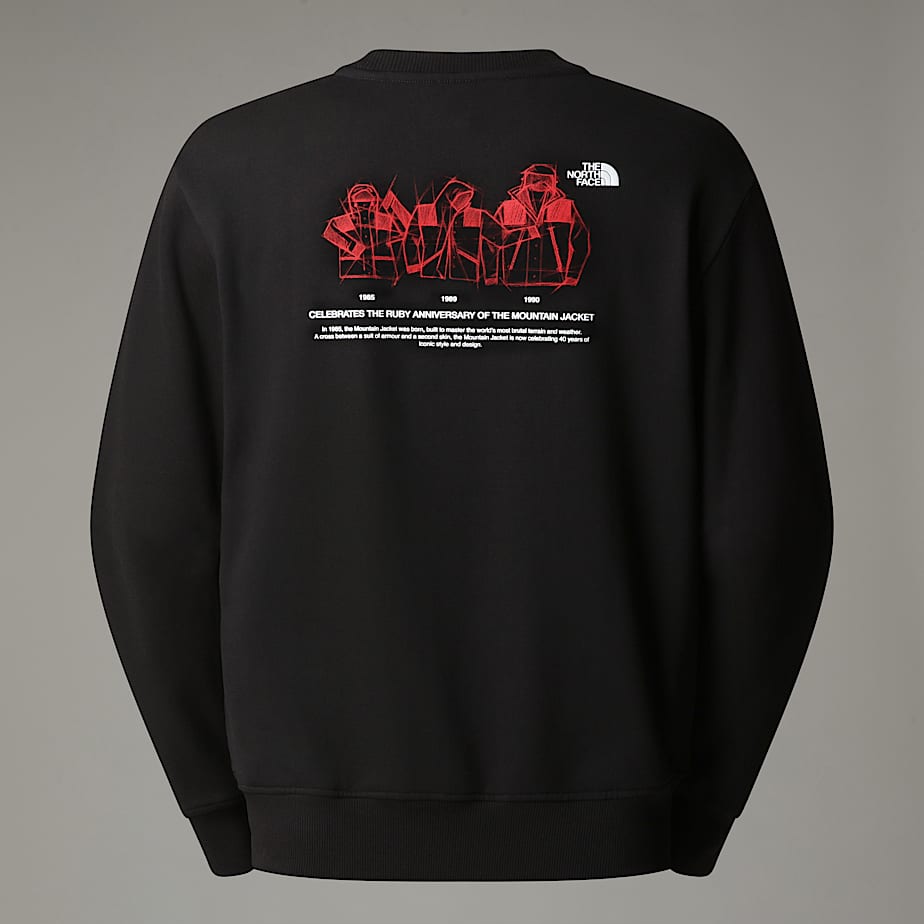 The North Face Mountain Jacket Anniversary Relaxt Geschnittenes Sweatshirt Tnf Black Größe XXL male