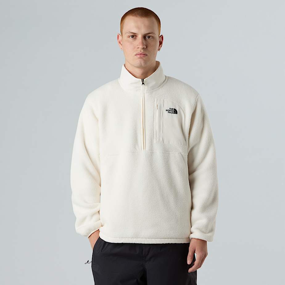The North Face Yumiori Off-peak Fleecejacke Mit 1/2-langem Rv Für Herren White Dune Größe S male