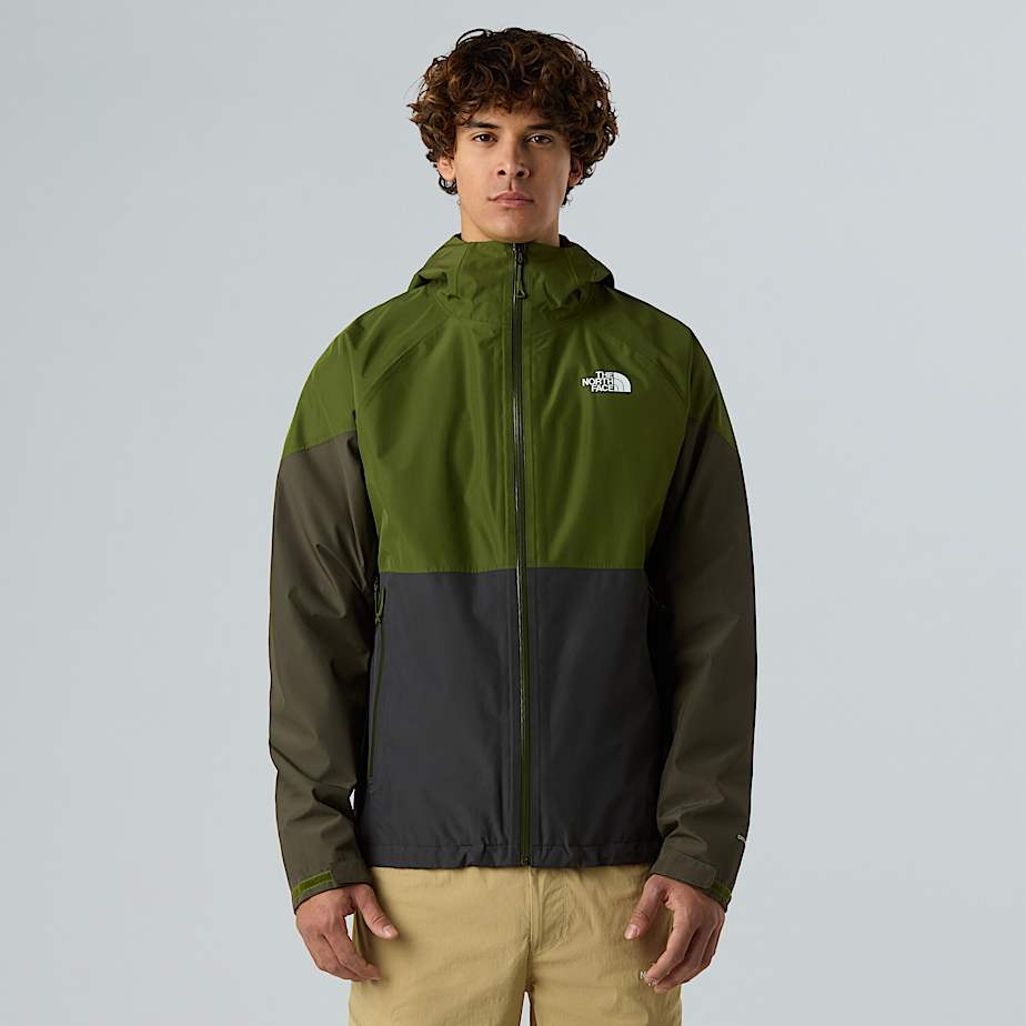 The North Face Lightning Zip-in Kompatibel Jacke Für Herren Asphalt Grey-woodland Green-new Taupe Green Größe XXL male