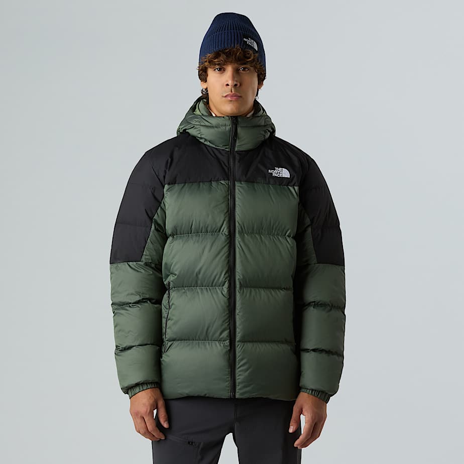 The North Face Diablo 2.0 Daunenjacke Mit Kapuze Für Herren Bark Mist Black Heather-tnf Black Größe XL male