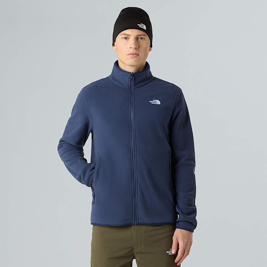 The North Face Glacier Fleece Mit Durchgehendem Rv Für Herren Summit Navy Größe XL male