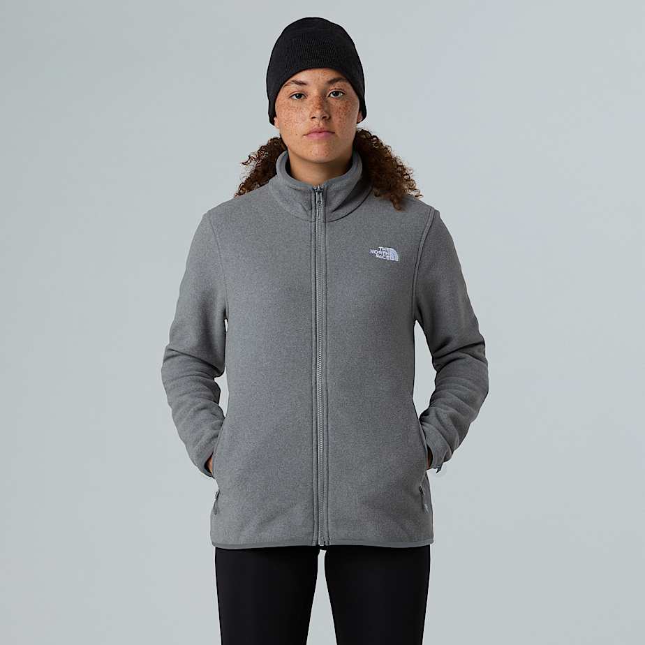 The North Face Glacier Fleece Mit Durchgehendem Rv Für Damen Tnf Mid Grey Heather Größe L female